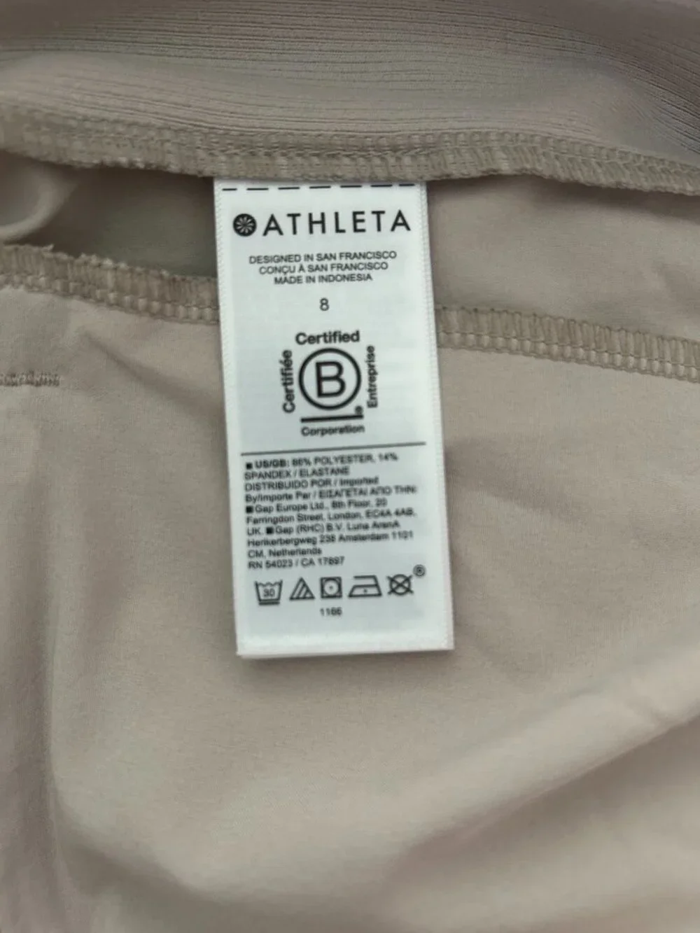 Athleta Tan Brooklyn Mid Rise Ankle Pant Size 8  Wrinkle-resistant, stretch fabr